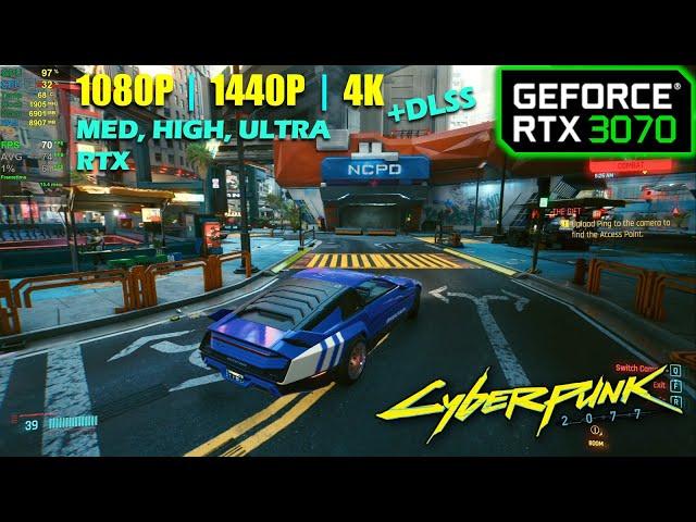 RTX 3070 | Cyberpunk 2077 - 1080p, 1440p, 4K / DLSS & RT Tested