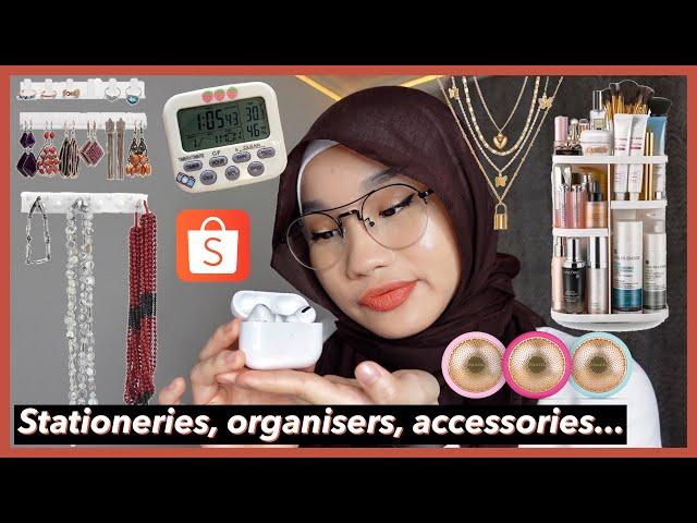 SHOPEE HAUL 1 | Skincare, organisers, stationeries, accessories, airpods pro...