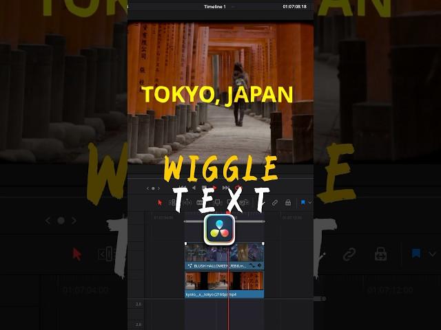 Wiggle text effect in DaVinci Resolve