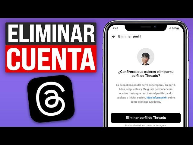 Cómo ELIMINAR una CUENTA de THREADS - Borrar Perfil de Threads