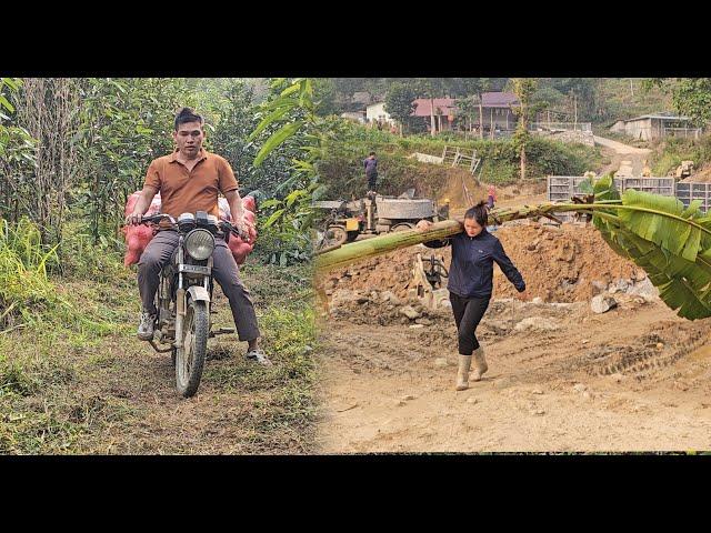 Taking care of livestock, harvesting and selling oranges in town. Couple NGUYEN THI MUOI