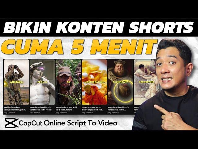 5 MENIT! Bikin Video Shorts dari Teks untuk Cari Uang di Youtube dengan CapCut Online AI Gratis!