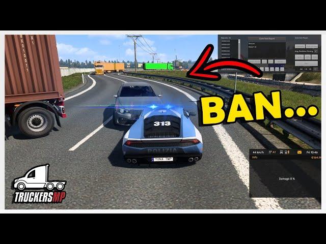  CRASHED Into POLICE Lamborghini | TruckersMP