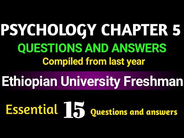 Psychology U-5 ( Motivation and Emotion) Questions and Answers Compiled from Last Years Questions.