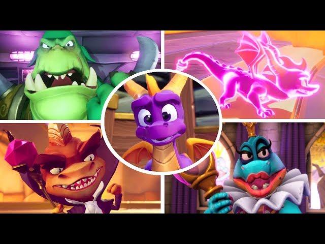 Spyro Reignited Trilogy - All Final Bosses & Endings