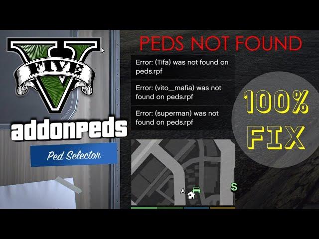 GTA 5: How to fix Error (ped...) was not on peds.rpf | Addonpeds Issu Solved GTA V PC|| @StepOnTech