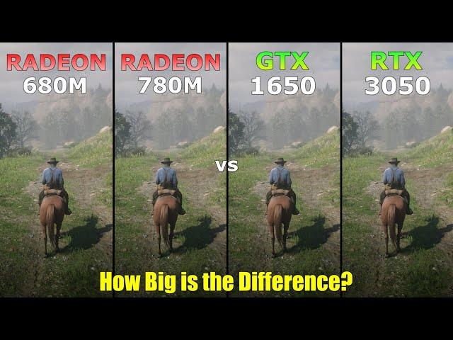 Radeon 680M vs Radeon 780M vs GTX 1650 vs RTX 3050 - How Big is the Difference?
