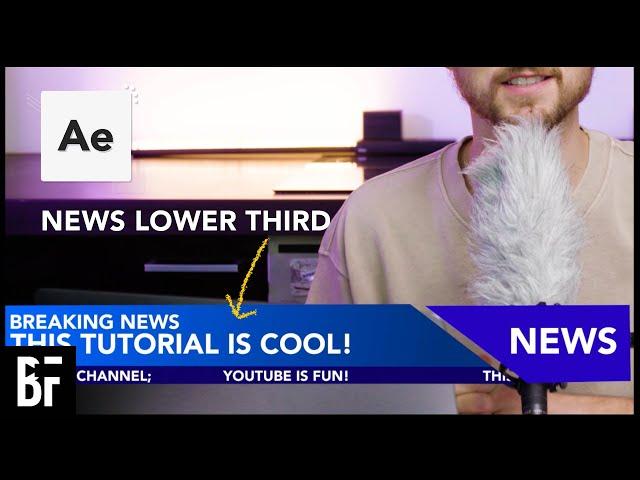 News Overlay Lower Third - After Effects Tutorial