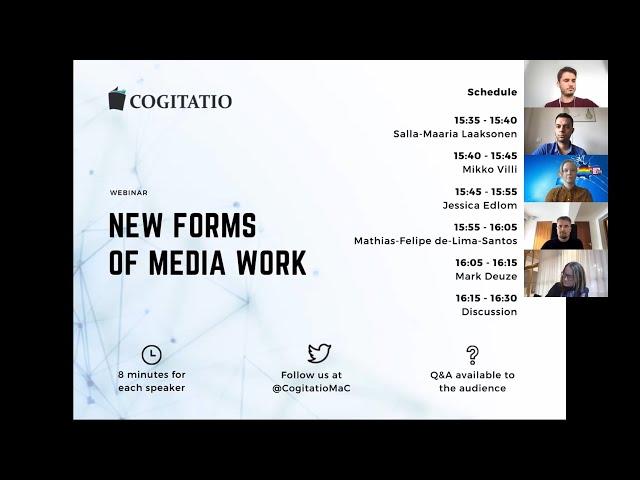 Webinar: New Forms of Media Work