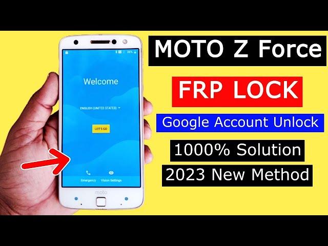 Moto Z Force FRP Bypass | Motorola (XT1650) Frp Lock Remove | Google Account Unlock Without PC