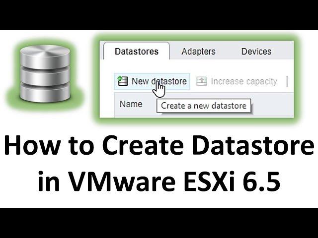 VMware vSphere 6.5 | How to Create Datastore in VMware ESXi 6.5 | Tutorial 9