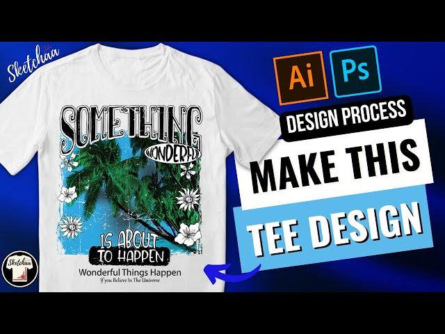 Adobe photoshop t shirt design tutorial | Use real images in your designs | Advanced Merch Tutorial