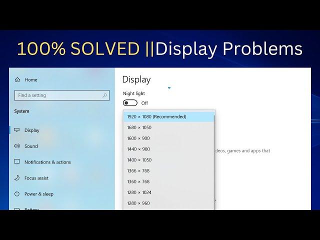 100% SOLVED || Screen Resolution Problem Windows 10 ||  Easy Methods ||