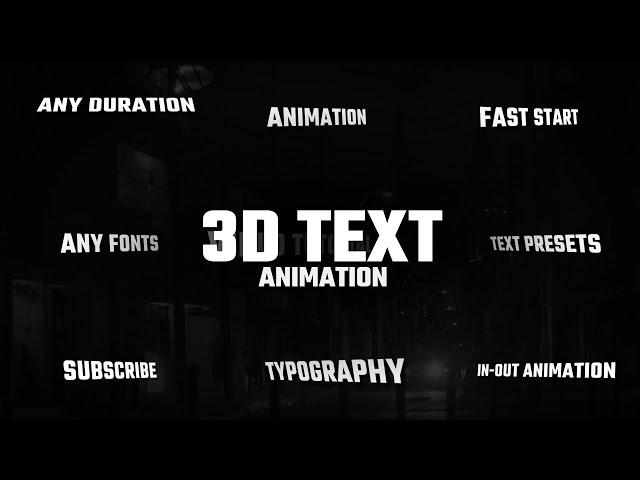 3d Animation Text Presets for Premiere Pro