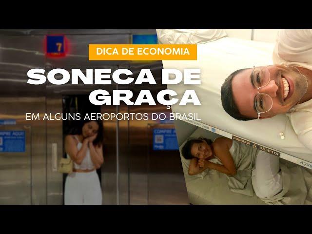 DURMA EM UMA CAMA DE GRAÇA NO AEROPORTO | VIAGEM | CURSO DE MILHAS | SIESTA BOX