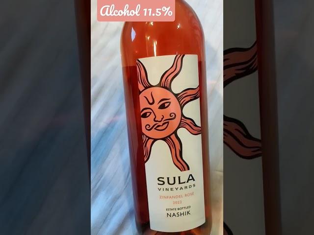 Sula rose'wine  #sula #wine #liquor #wiskey #rum #shorts #alcohol #jaam #trip #grapewine #hotel