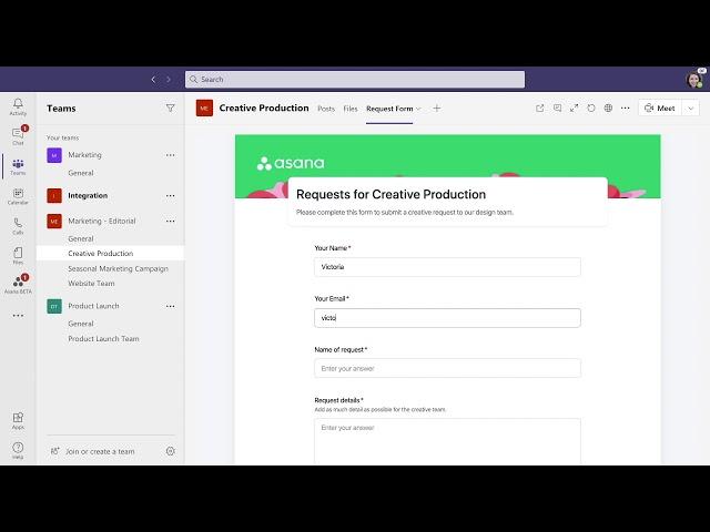 Asana for Microsoft Teams - Overview