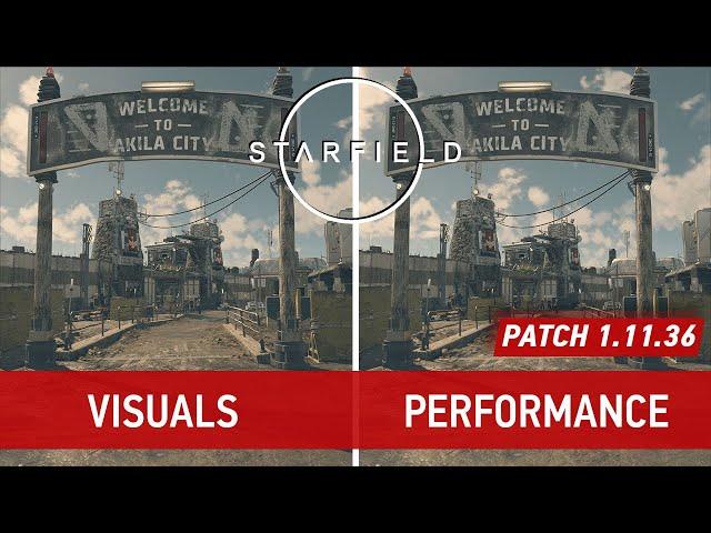 Starfield 60 FPS Patch (1.11.36) Comparison - Visuals Mode vs. Performance (Xbox Series X)