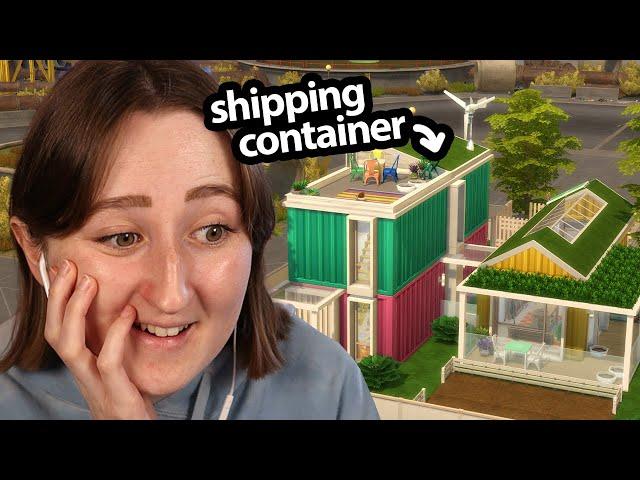 i built a *shipping container* house in the sims