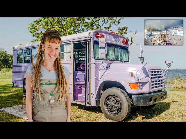 Her Budget friendly DIY Bus Camper Build - Under $8k!