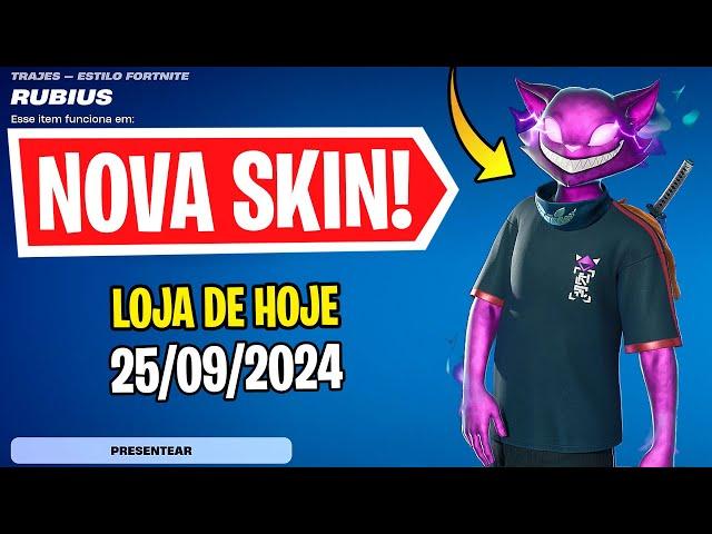  NOVA SKIN RUBIUS! Nova Loja de Hoje Fortnite [25 de Setembro 2024] Loja de Itens Fortnite