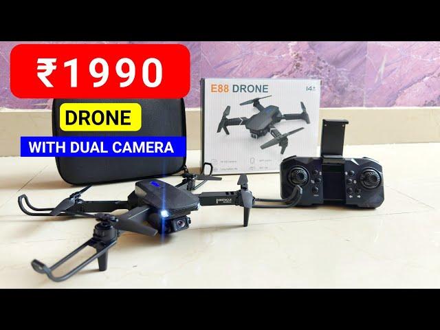 E88 Pro 2024 New Version  Unboxing and camera testing Best drone under 2000 How to fly drone