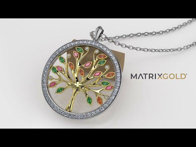 Family Tree Pendant Using Clayoo -  MatrixGold Speed Modeling.