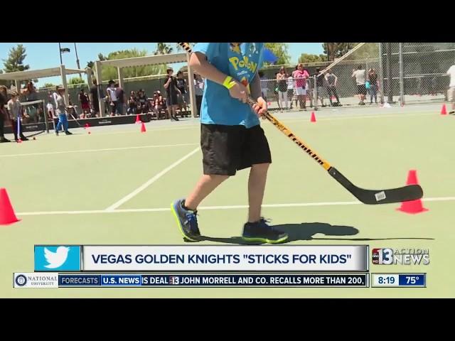 Golden Knights 'Sticks for Kids' teaching kids hockey