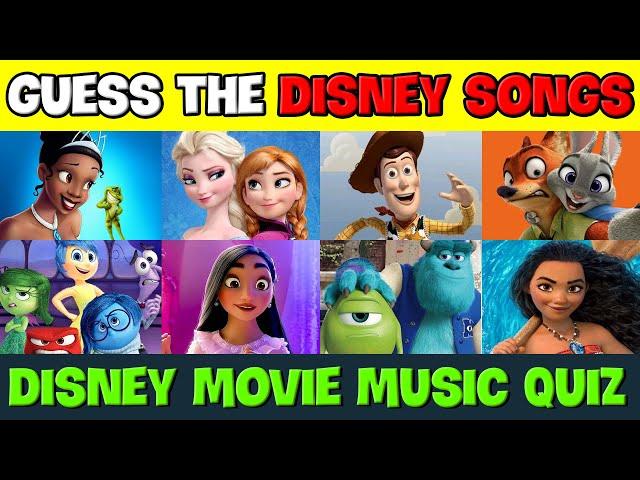 Guess The DISNEY SONGS - Disney Movie Music Quiz | Frozen, Toy Story, Encanto, Moana, Zootopia