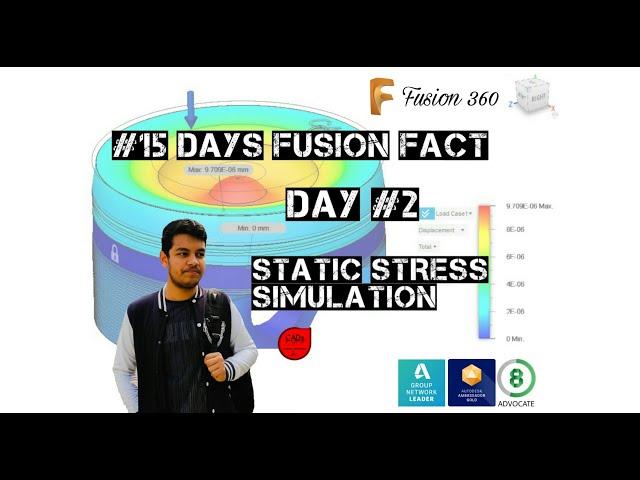 #Day_2​ of 15 Days Fusion Fact | Static Stress Simulation in AUTODESK Fusion 360 with SIFAT