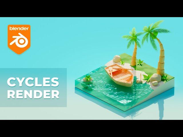 Тропическая сцена в Blender