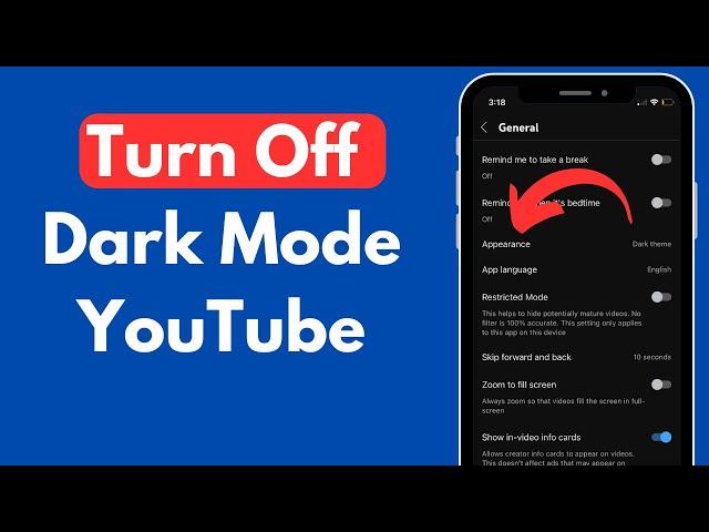 How to Turn Off Dark Mode in YouTube Android & iPhone (Quick & Simple)