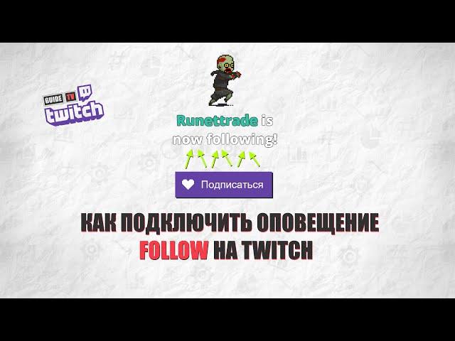 Как подключить оповещение FOLLOW на Twitch