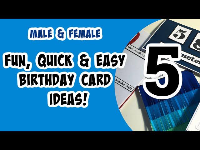 5 Fun & Easy Birthday Cards!! USE YOUR STASH!