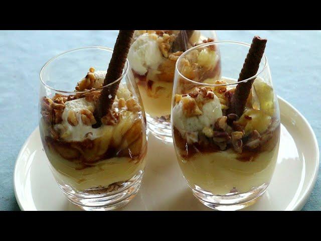 Creamy Banana Custard Pudding /Chana's Creations