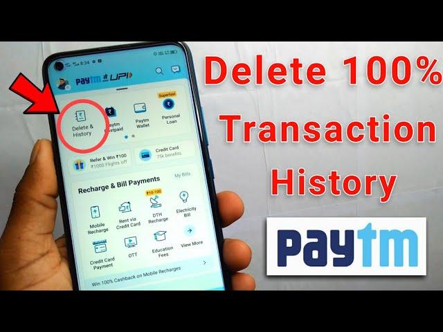 Paytm Transaction History Delete Kaise Karen | how to delete Paytm transaction history