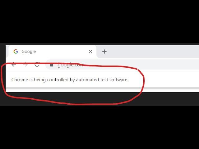 (In Hindi) How to disable infobar  - Chrome is being controlled by automated test software