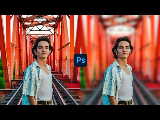 Adobe photoshop how to blur backgrounds in  quickly