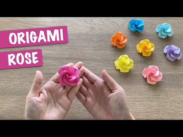 Easy Origami Paper Rose 