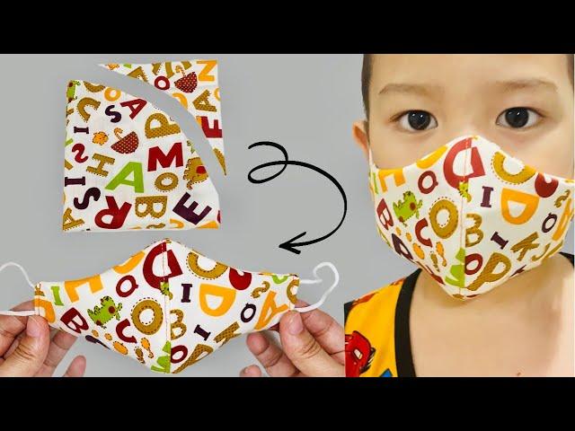 EASY! Fast and Easy Way to Make Kids Size Face Mask | 3 Layers