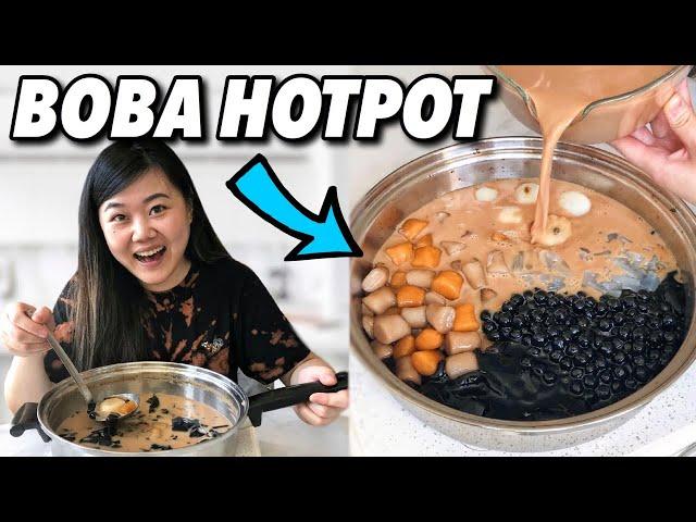 So I made the Viral Boba Hotpot at home...