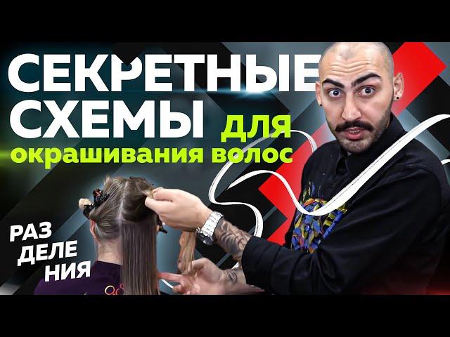 Секретные СХЕМЫ для окрашивания волос | Разделения | Колористика