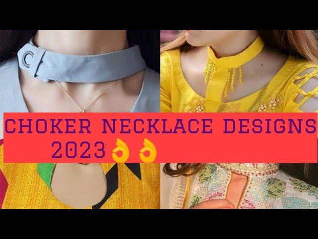 latest fashion choker style ban neck design/choker necklace designs