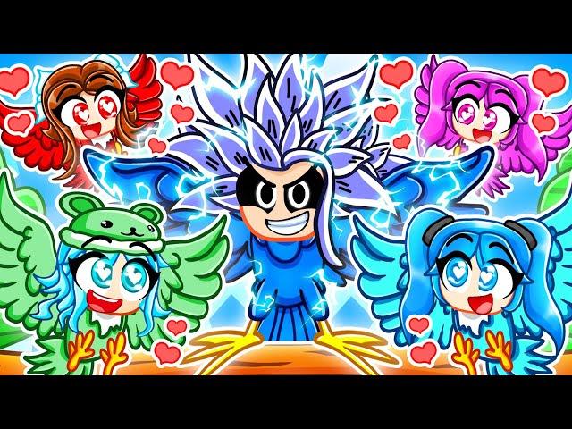 RIZZING GIRLS As The SUPER SAIYAN INFINITY GOKU BIRD In Roblox FEATHER FAMILY!