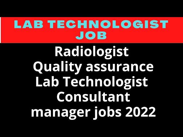 Mughal labs jobs  , radiologist, quality assurance, lab technologist, Consultant, manager jobs 2022