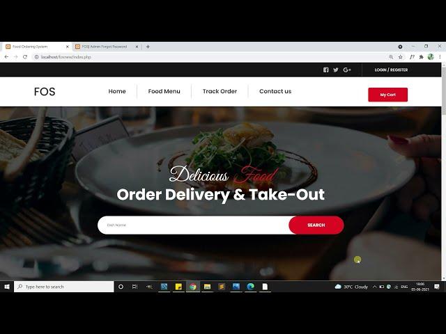 Food Ordering System Using PHP and MySQL New Version Updated at 22 Dec 2023 | PHPGurukul