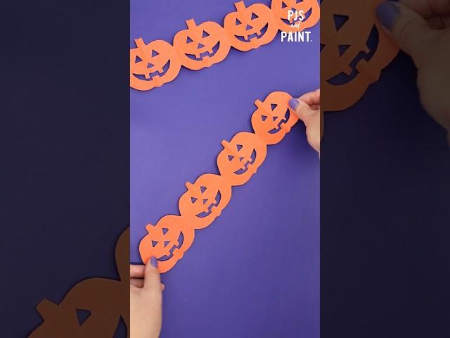 DIY Pumpkin Paper Chain  #halloween #papercrafts #pumpkin