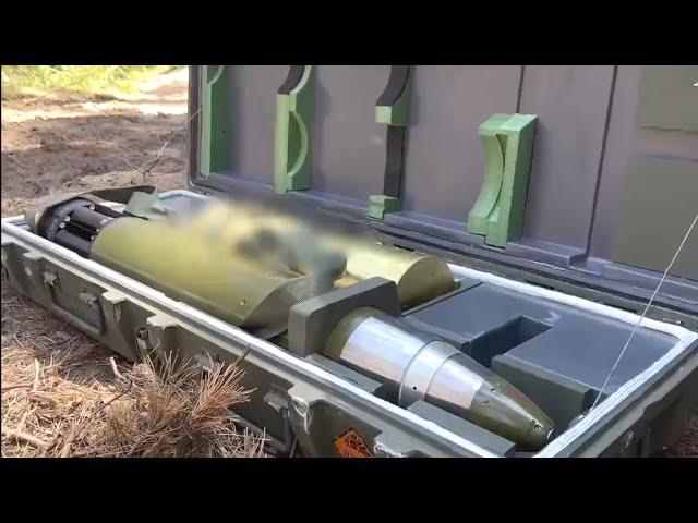 Russian Krasnopol-M high-precision projectiles are shown