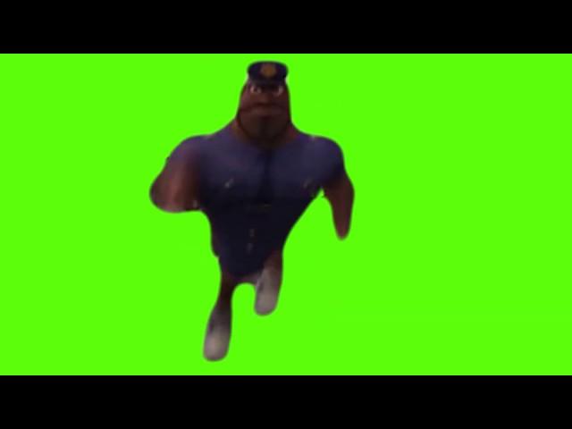 Officer Earl Running Green Screen HD