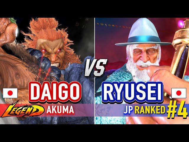 SF6  DAIGO (Akuma) vs RYUSEI (#4 Ranked JP)  Street Fighter 6 High Level Gameplay